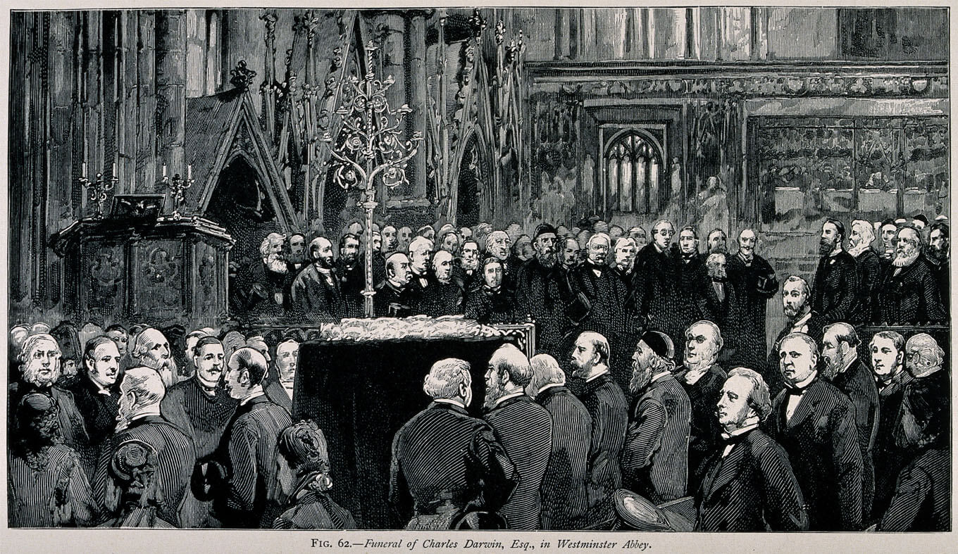 The funeral ceremony of Charles Darwin at Westminster Abbey, 26 April 1882 © Wellcome Images